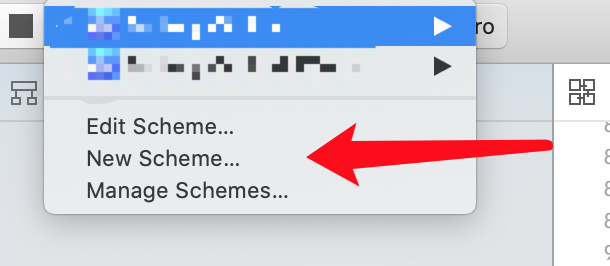 编辑Xcode scheme