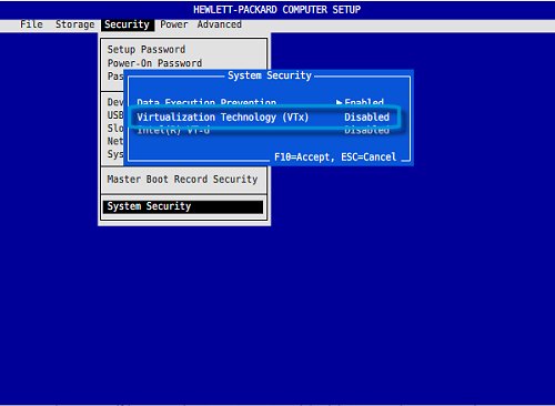 HP 工作站通用 - 如何在 BIOS 中开启或关闭虚拟化技术